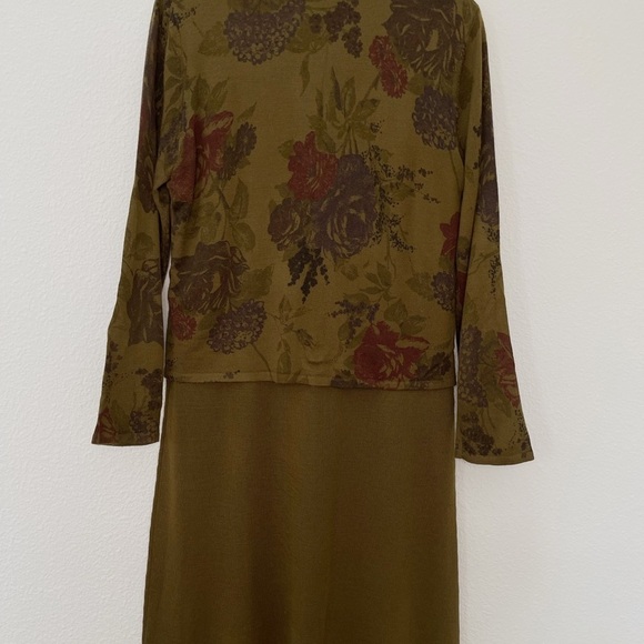 Nina Leonard vintage 80’s built in blazer wool blend knit dress L - Picture 7 of 11